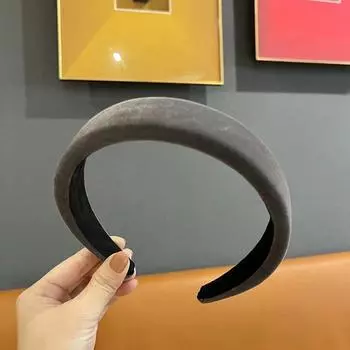 Осень Зима Женские Теплые Бархатные Тканевые Поролоновые Повязки на Голову для Леди Девушек Повседневный Шопинг Аксессуары для Волос