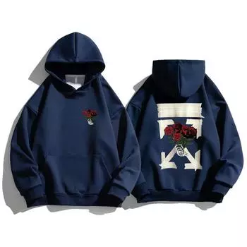 Осень/Зима Женские Толстовки Бренд Цветочный Принт Толстовка Флисовый Свитер Хип-Хоп Толстовка Женская Уличная Одежда Пуловер 4XL