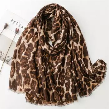 Осень-зима, женский сексуальный модный шарф с леопардовым принтом, шаль из хлопка и льна, мягкий удобный шарф, солнцезащитный крем, теплая шаль для путешествий, вечернее платье one size