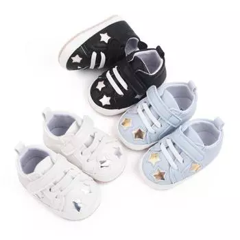 Осенне-весенние кроссовки для младенцев, детская нескользящая обувь на мягкой подошве, обувь из искусственной кожи для мальчиков и девочек, повседневная обувь для кроватки для мальчиков и девочек S