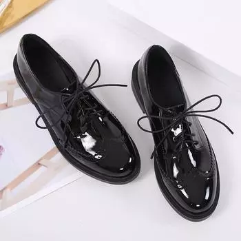 Осенне-весенние женские туфли-оксфорды Comfort Lady Brogue Derby Польский дизайнер Повседневная обувь на низком каблуке Женская обувь в британском стиле 34