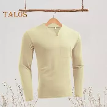 Осенне-весенний мужской спортивный топ, облегающий, с V-образным вырезом, эластичный, с длинными рукавами, однотонный, средней длины, для фитнеса, для ежедневной носки, рубашка XL светло-синий