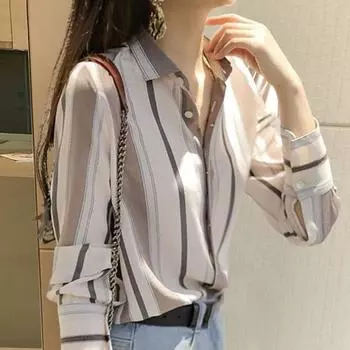 Осенне-весенняя блузка с длинными рукавами и брюки, мягкая шикарная женская рубашка одинакового цвета, женская одежда M белый