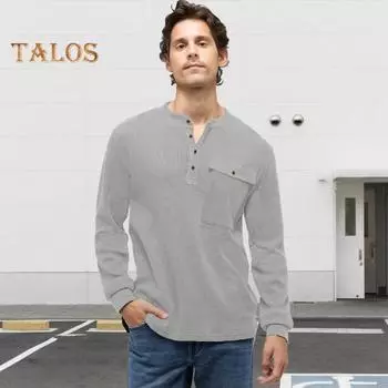 Осенне-весенняя мужская рубашка с круглым вырезом, нагрудным карманом на пуговицах, эластичными манжетами, утолщенным однотонным пуловером, свободным повседневным деловым стилем S серый