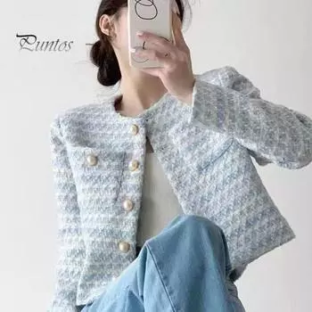 Осенне-весенняя женская куртка в стиле ретро с пуговицами, круглым вырезом, однобортная, с нагрудными карманами, длинными рукавами, свободное пальто для поездок на работу и свиданий S розовый