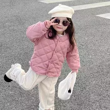 Осенне-зимнее детское хлопковое пальто, кардиган на пуговицах для мальчиков и девочек, детская одежда, повседневная однотонная верхняя одежда, топы для 1, 2, 3, 4, 5 лет 6M коричневый