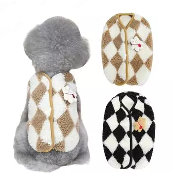 Осенне-зимнее флисовое пальто для собак, теплая куртка для собак, одежда для щенков, плюшевые костюмы чихуахуа-йорка для маленьких собак, товары для домашних животных S