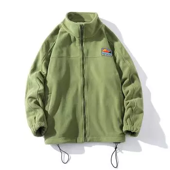 Осенне-зимнее модное утепленное пальто, толстовка на молнии в стиле Харадзюку, повседневная уличная универсальная одежда в стиле Харадзюку, мужская куртка S-4XL S серый