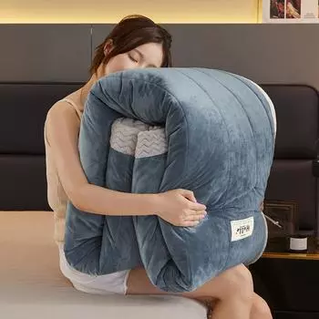 Осенне-зимнее молочное бархатное хлопковое одеяло, чехол для дивана, одеяло для офиса, коралловое бархатное осенне-зимнее одеяло 120x200cm синий