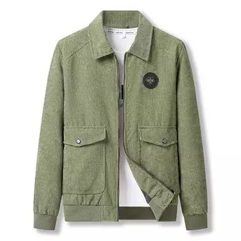 Осенне-зимнее мужское пальто свободного покроя, теплое ностальгическое повседневное платье, вельветовая куртка на одежде, пальто M чёрный