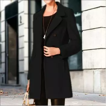 Осенне-зимнее новое одинарное утолщенное шерстяное женское пальто Nizi coat S