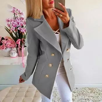 Осенне-зимнее новое шерстяное женское пальто и топ S