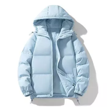 Осенне-зимнее однотонное хлопковое пальто с капюшоном для мужчин и женщин, модное утолщенное хлопковое пальто в гонконгском стиле, теплая куртка, студенческое пальто S