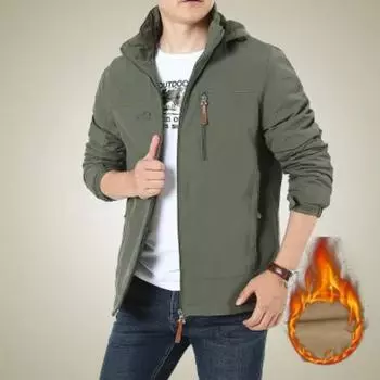 Осенне-зимнее пальто больших размеров для мужчин из хлопка для пар, теплая ветрозащитная куртка для активного отдыха, утолщенный бархат, повседневная одежда для альпинизма M