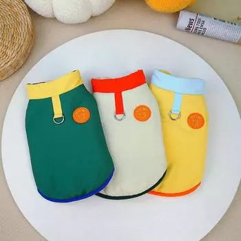 «Осенне-зимнее пальто для собак INS из Японии и Кореи — смайлик, цветное, из хлопка для щенков породы Тедди и бишон» S (4-6 lbs)