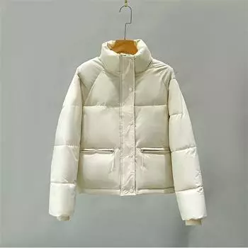 Осенне-зимнее пальто, хлопковое пальто, женское, с воротником-стойкой, парка, короткая куртка, студенческое, утепленное, теплые, свободные пальто M красный