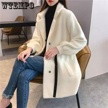 Осенне-зимнее пальто, тонкое, толстое, свободное, с большим верхом, женское пальто, кардиган, пальто, вязаный свитер, средней длины, с поясом, женское пальто M