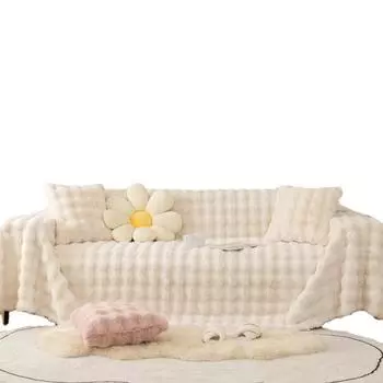 Осенне-зимнее плюшевое утолщенное полотенце для дивана, однотонный чехол для дивана, полотенце, современный простой чехол для дивана, универсальный, все включено 180*130cm