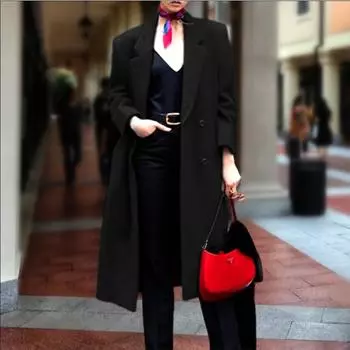 Осенне-зимнее шерстяное женское пальто Nizi Coat Японское и корейское повседневное длинное S