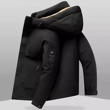 Осенне-зимнее теплое утепленное пальто из белого утиного пуха для людей среднего возраста и молодежи, защищающее от холода 170 армия зеленый