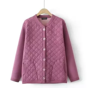 Осенне-зимнее термобелье для женщин среднего и пожилого возраста, а также куртка из плотного хлопка и бархата, легкая хлопковая пижама XXXL розовый