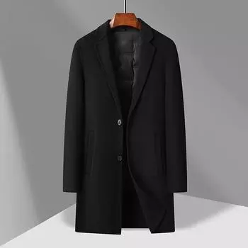 Осенне-зимнее универсальное мужское пуховое пальто средней и длинной длины M