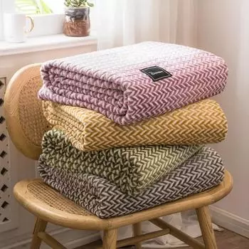 Осенне-зимнее утолщенное однослойное одеяло из колоса пшеницы, фланелевое шерстяное одеяло, сохраняющее тепло, коралловый флис, одеяло для офисного дивана 100x120cm(39x47inch)