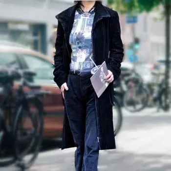 Осенне-зимнее женское пальто Тренчкот с застежкой-молнией S