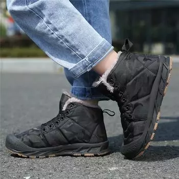Осенне-зимние детские высокие зимние ботинки, бархатная теплая хлопковая обувь, модные одноклассники, мужские 28