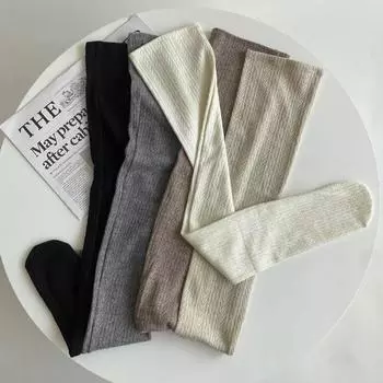 Осенне-зимние хлопковые женские чулки до бедра в японском стиле, однотонные чулки, гольфы, длинные носки, высокие носки