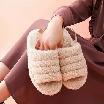 Осенне-зимние кашемировые тапочки, женские домашние хлопковые тапочки на толстой подошве, эластичная лента, домашняя хлопковая пакля, внешняя одежда 35 розовый