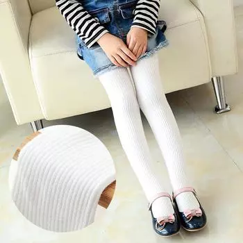 Осенне-зимние колготки в тонкую полоску для девочек, однотонные леггинсы в вертикальную полоску, детские цельные носки, танцевальные носки S95#