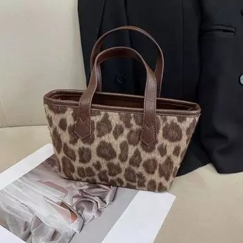 Осенне-зимние леопардовые маленькие роскошные дизайнерские сумки через плечо винтажные сумки-шопперы из плутониевой кожи женские