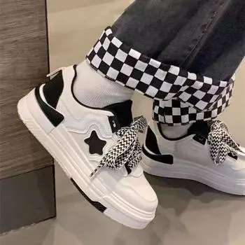 Осенне-зимние модные белые туфли XINGX, новые удобные повседневные кроссовки, женские нишевые кроссовки High Sense 35