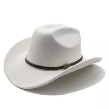 Осенне-зимние мужские и женские широкополые замшевые рыцарские шляпы шерстяные горбатые ковбойские шляпы в стиле вестерн M56-59cm