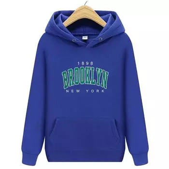 Осенне-зимние мужские и женские толстовки с капюшоном с буквенным принтом, теплый свитер, модные парные осенне-зимние толстовки с капюшоном для отдыха, топ M