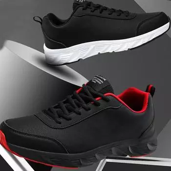 Осенне-зимние мужские повседневные кроссовки, противоскользящие водонепроницаемые износостойкие кроссовки 38-45 38 чёрный