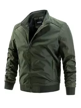 Осенне-зимние мужские ветровки, мужские спортивные повседневные деловые однотонные облегающие мужские куртки L 55-65 kg