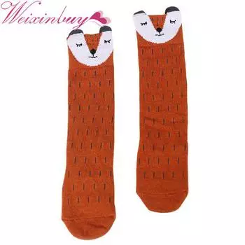 Осенне-зимние носки с героями мультфильмов для маленьких девочек, детские гольфы с животным узором, милые гетры для новорожденных M