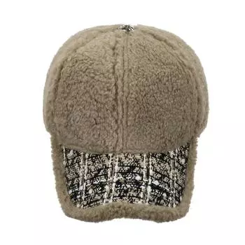 Осенне-зимние новые бейсболки мужские и женские плюшевые утепленные шапки из овечьей шерсти верблюд