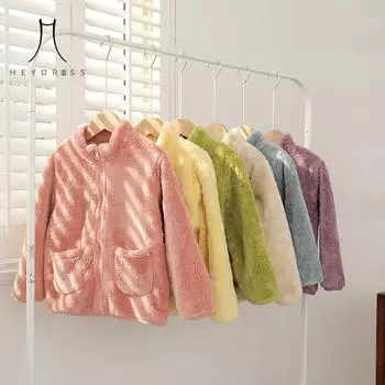 Осенне-зимние новые хлопковые куртки для мальчиков и девочек, детские плюшевые куртки, теплая одежда для малышей 90 розовый