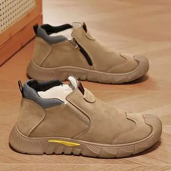 Осенне-зимние новые модные ботинки One Step Boots Outdoor Trendy Plush Cold Resistance Lightweight warm Casual M 39 серый