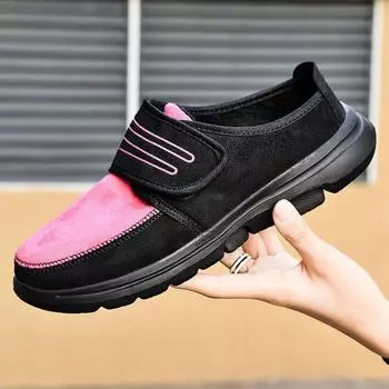 Осенне-зимние новые мужские кроссовки для ходьбы, легкие, с мягкой подошвой, удобные, с каблуком-мешком, хлопковые тапочки для женщин и мам, теплая домашняя повседневная обувь прилив 36