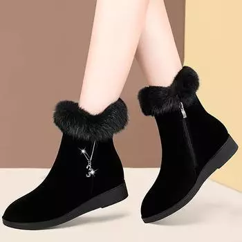 Осенне-зимние новые тонкие короткие сапоги в английском стиле на толстой подошве, винтажные коричневые ботинки-дудочки 35 чёрный