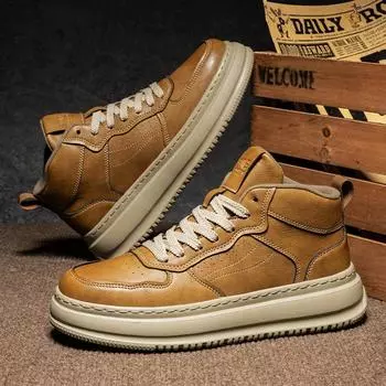 Осенне-зимние новые туфли из микрофибры с кожаной поверхностью в стиле ретро, модные, универсальные, повседневные, рабочие, на шнуровке, толстая подошва, усиливающая холодную липкость, мужские 39