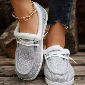 Осенне-зимние новые туфли на плоской подошве из хлопка, неглубокие туфли из хлопка, большие размеры, импортная торговля, хит продаж, хлопковые туфли, место, обувь из хлопка на Хэллоуин 36 серый