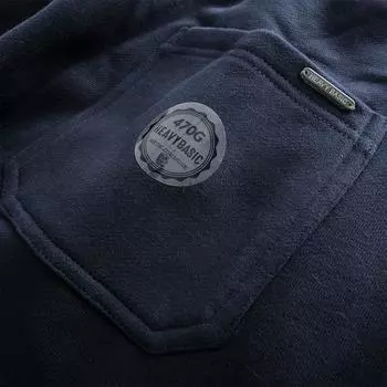 Осенне-зимние новые утолщенные флисовые модные брюки крутого цвета темно-синие спортивные штаны M чёрный