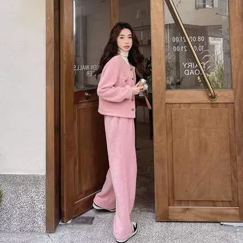 Осенне-зимние пальто для женщин, длинные куртки из смеси кашемира, воротник, тонкий пояс, бандажная верхняя одежда, пальто XL розовый