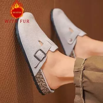 Осенне-зимние парные тапочки Удобные повседневные универсальные дизайнерские туфли для прогулок по улице черного и коричневого цвета для молодежи Популярные 36 бежевый