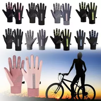 Осенне-зимние перчатки, плюшевые теплые водонепроницаемые перчатки с сенсорным экраном и длинными пальцами, перчатки для езды на мотоцикле для мужчин и женщин R8C9 A Women